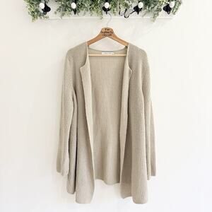 Stitches & Stripes Boho Knitted Long Sleeves Cardigan Women’s Tan Size XL PP11